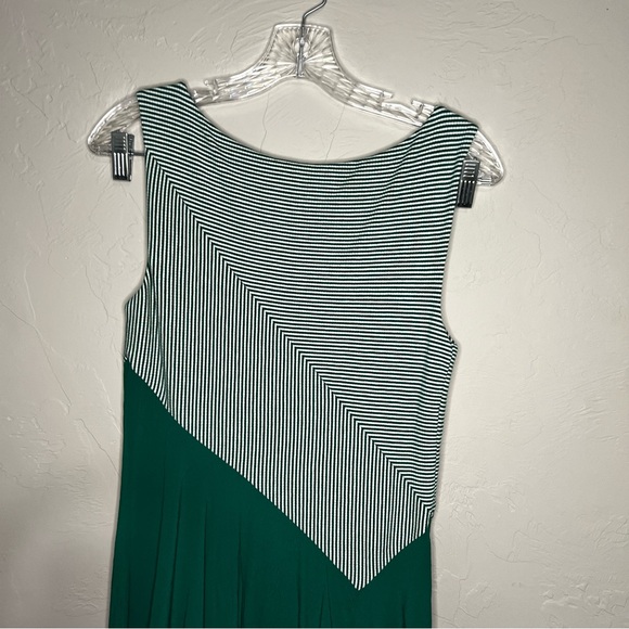 Maeve Anthropologie Cameron Green/White Striped Bodice‎ Asymmetrical Dress - Picture 10 of 10
